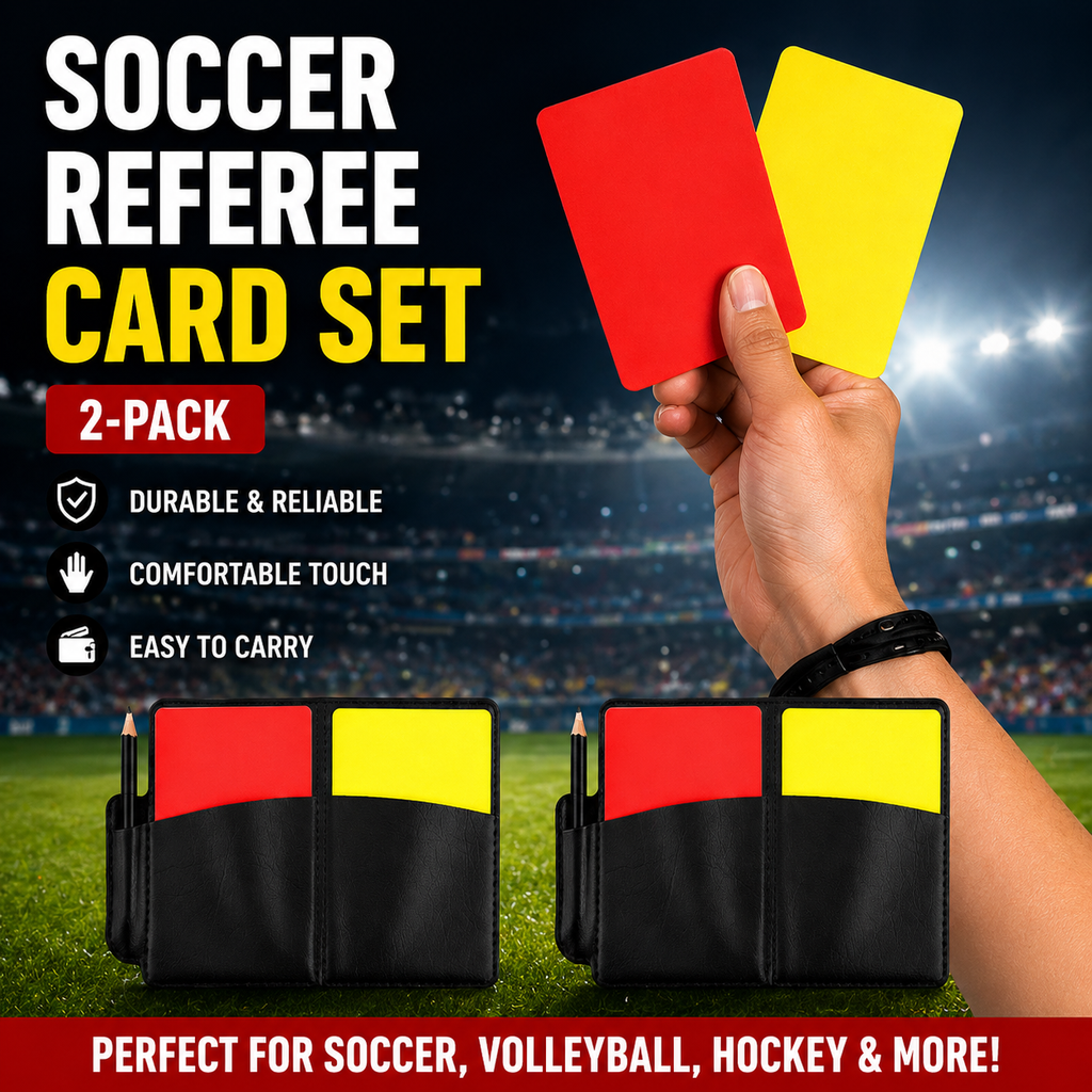 Soccer Referee Card Set, 2-Pack Red and Yellow Cards with Record Paper ,Warning Referee Kit for Football Volleyball Rugby Baseball Matches